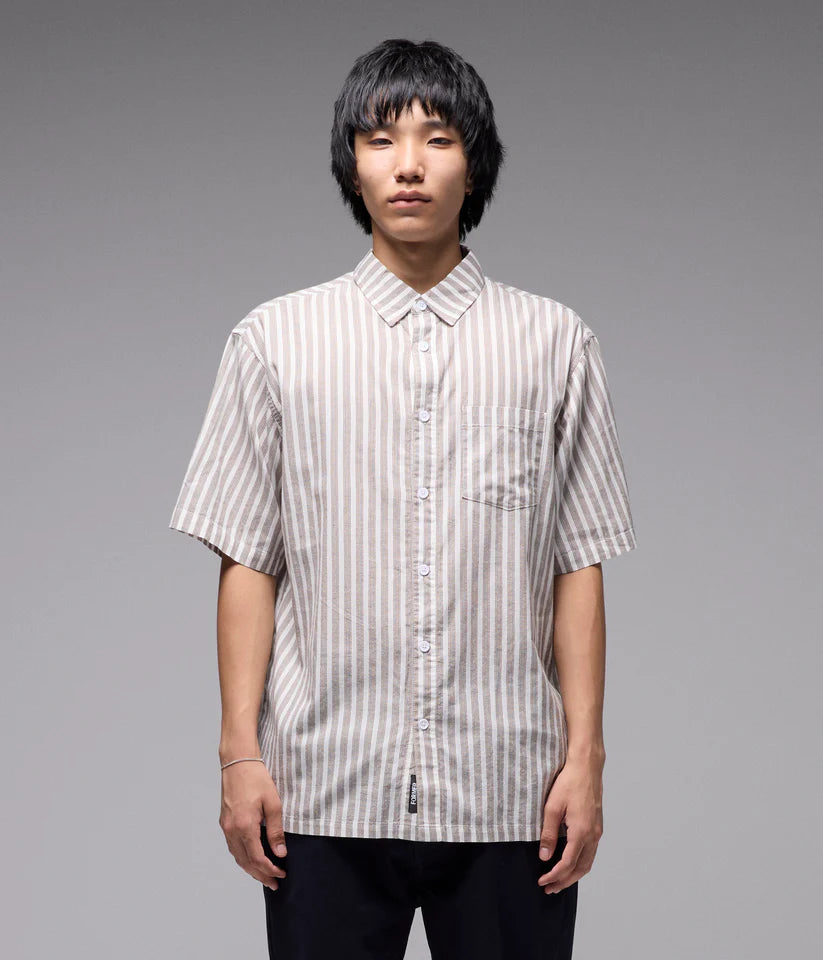 FORMER - Reynolds Stripe SS Shirt - Choc