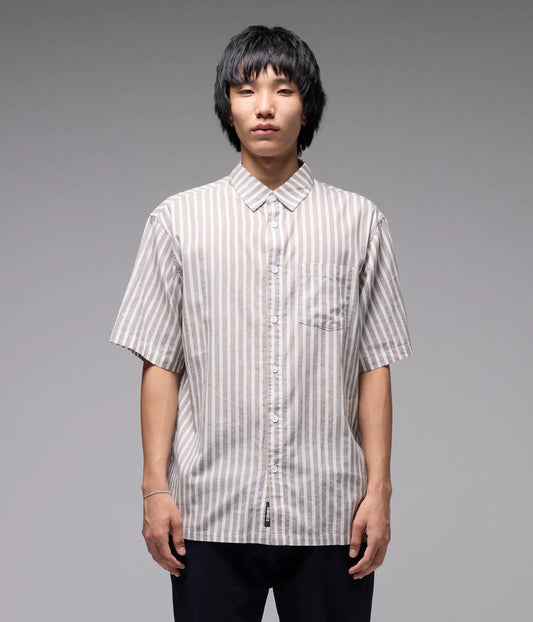 FORMER - Reynolds Stripe SS Shirt - Choc