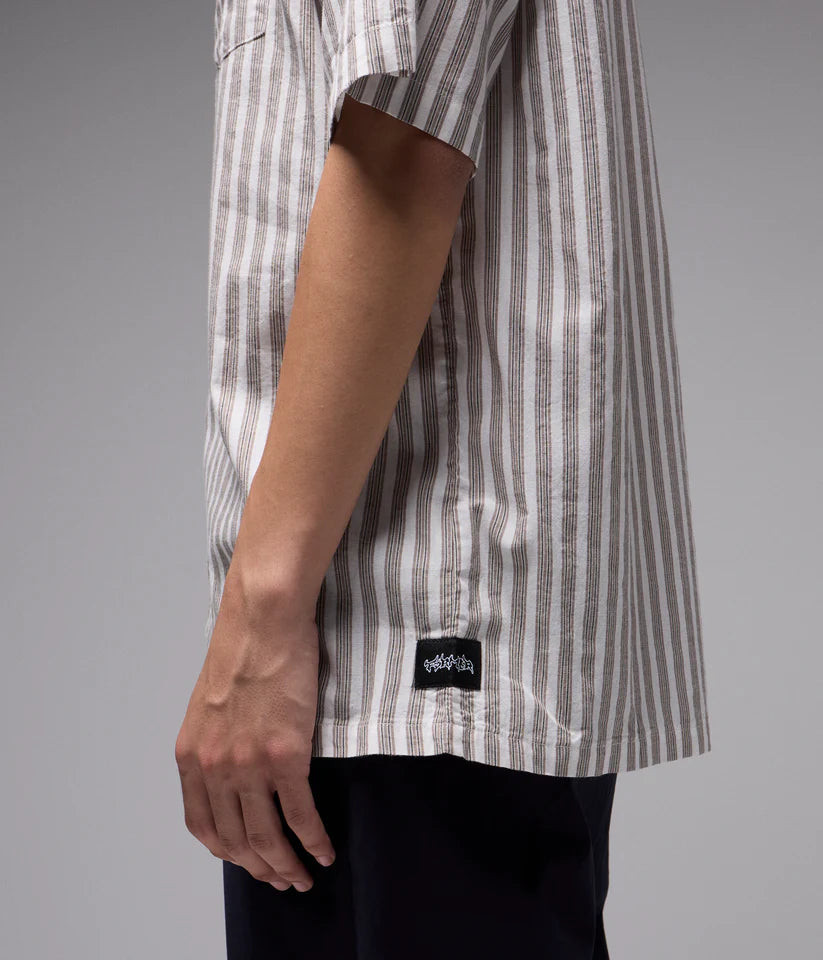 FORMER - Reynolds Stripe SS Shirt - Choc