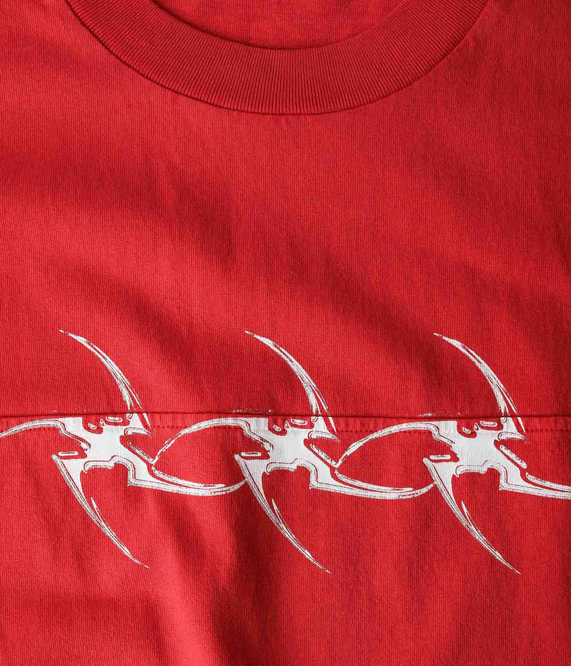 FORMER - COMBAT STAR OVERSIZED T-SHIRT - WASHED  RED