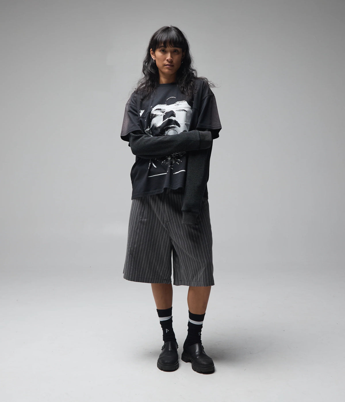 FORMER - Levitate Boxy T-Shirt - WASHED BLACK