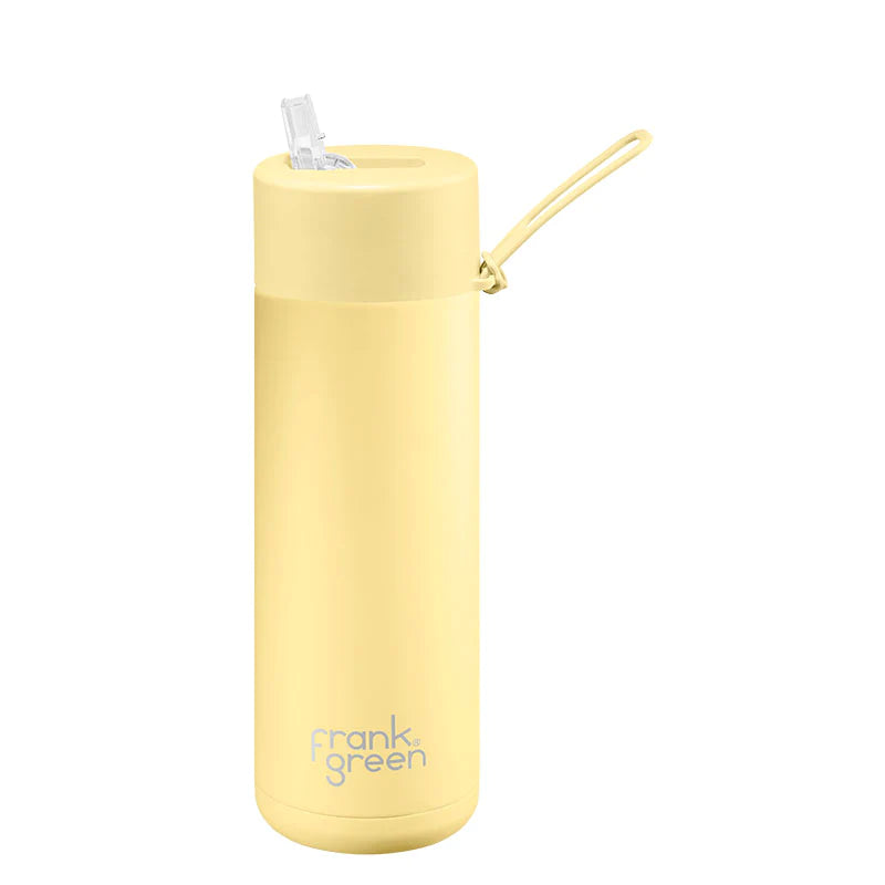 FRANK GREEN - Straw Lid Ceramic Reusable Bottle 20oz /595ml