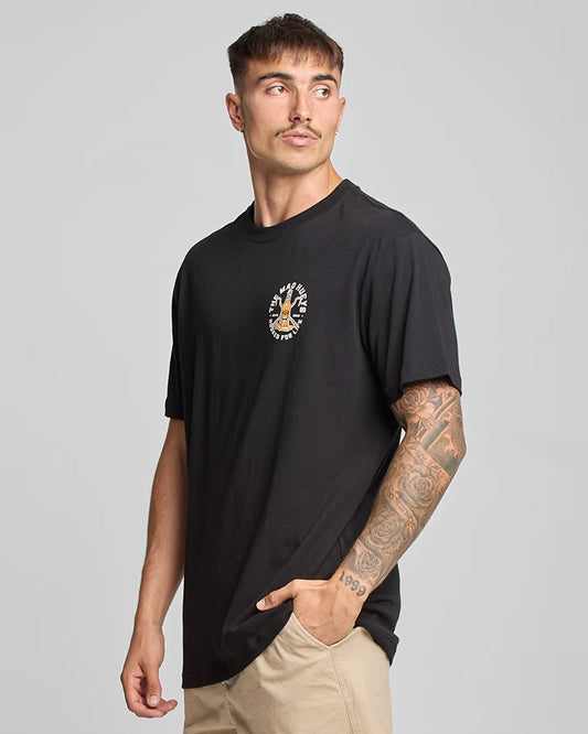 THE MAD HUEYS - Hooked For Life SS Tee - BLACK