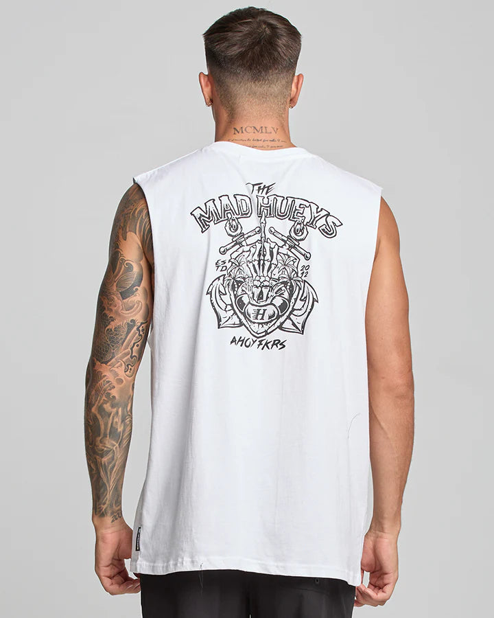 THE MAD HUEYS - Ahoy Fkrs Muscle - WHITE