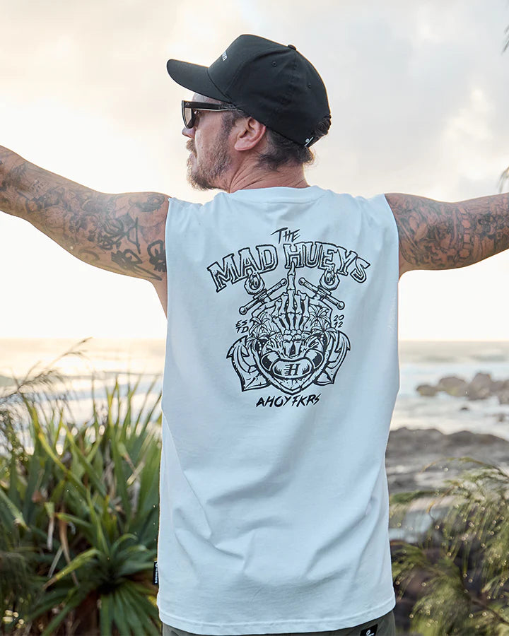 THE MAD HUEYS - Ahoy Fkrs Muscle - WHITE