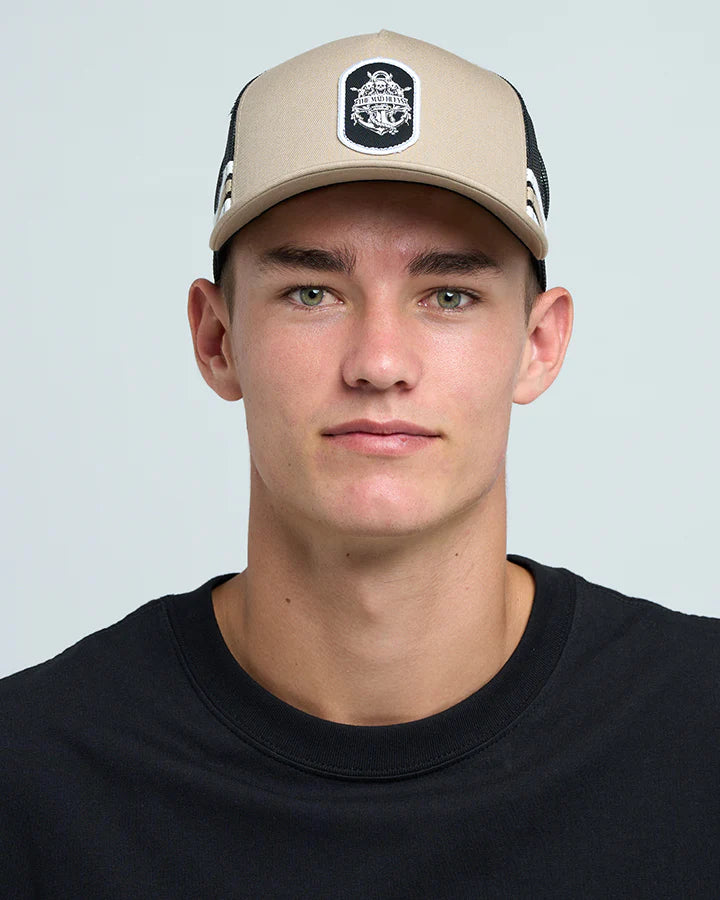 THE MAD HUEYS - Triple Anchor Twill Trucker - Tan