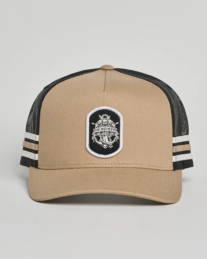 THE MAD HUEYS - Triple Anchor Twill Trucker - Tan
