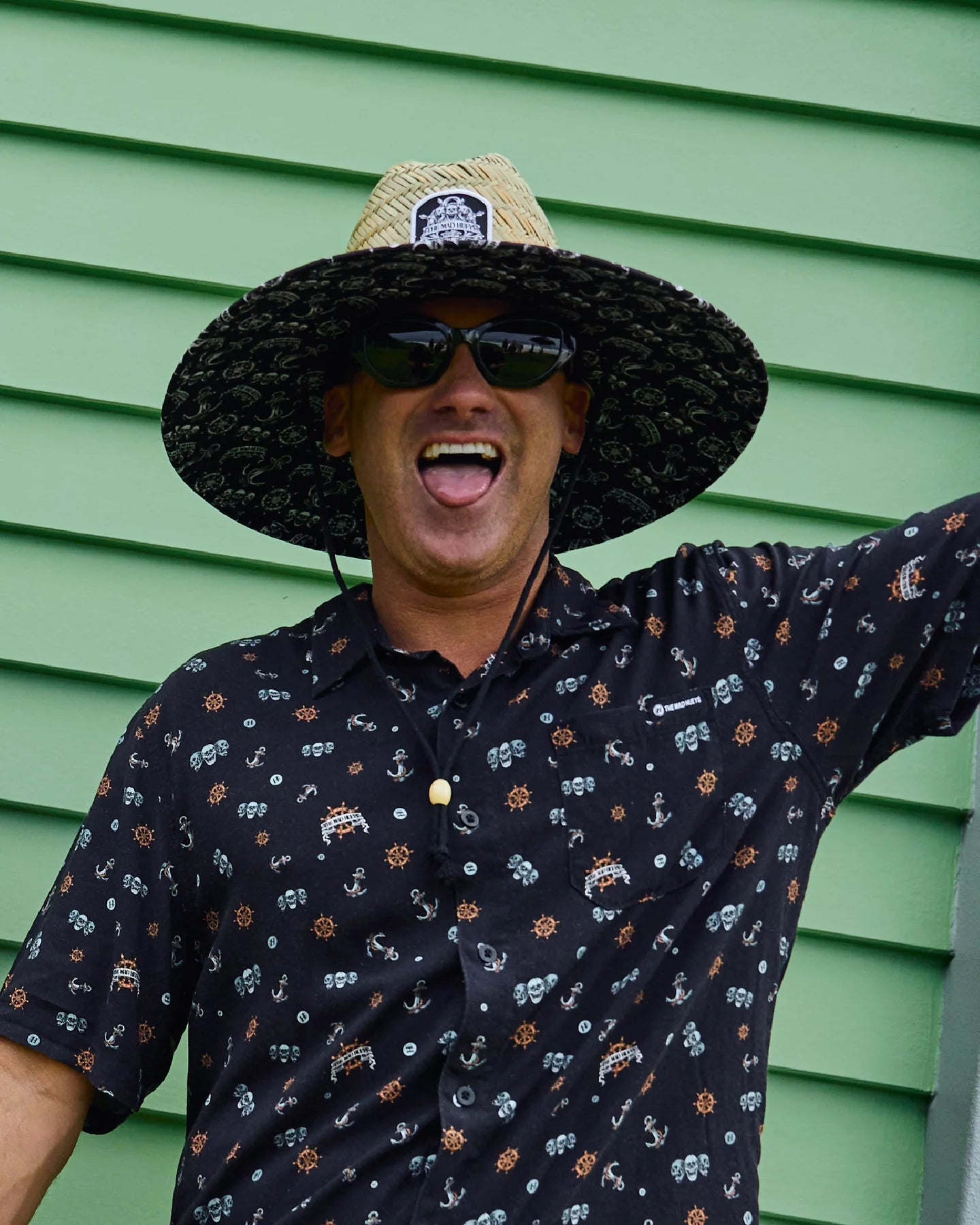 THE MAD HUEYS - Triple Anchor Straw Hat - Natural