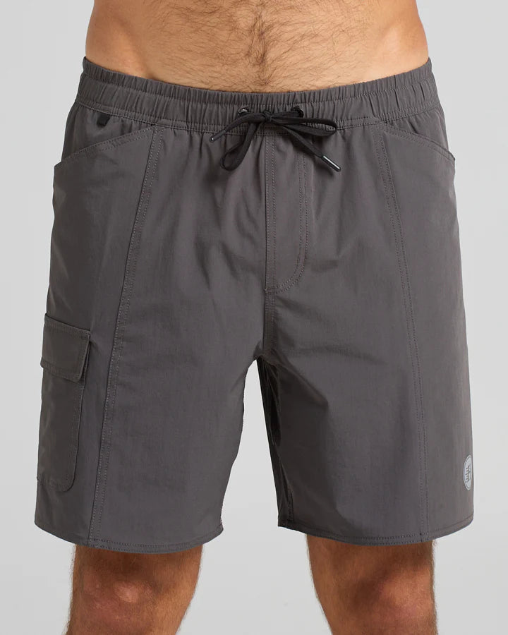 THE MAD HUEYS -Coastline 18" Hybrid Short - CHARCOAL