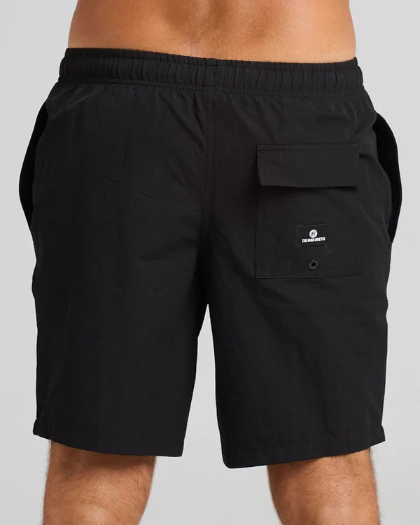 THE MAD HUEYS - Freestyle 18" Swim Volley Short - BLACK