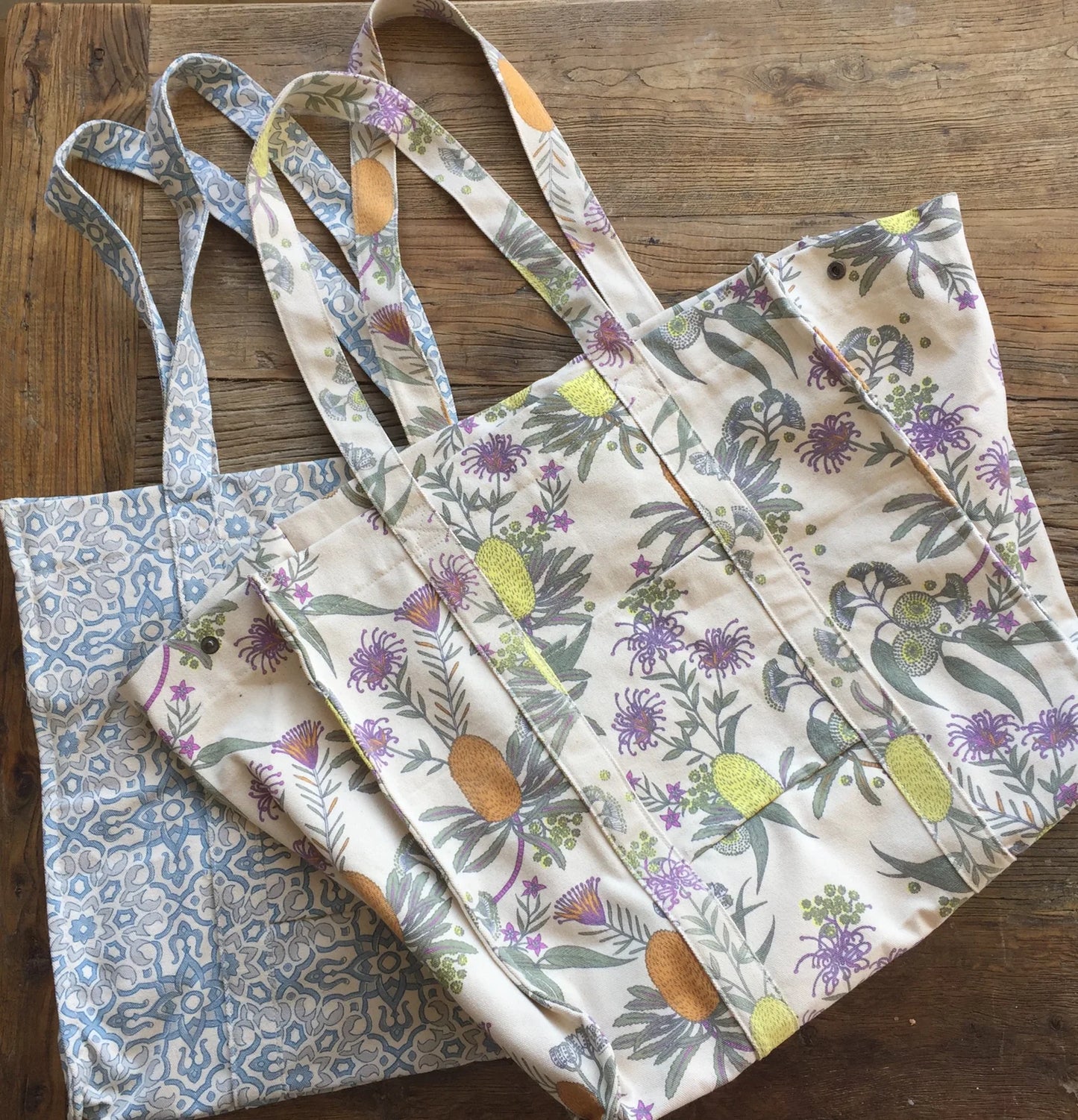 Salty Shadows - Native Oversized Canvas Beach Bag