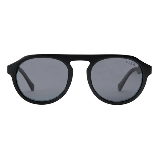 I-SEA EYEWEAR -IVAN FLORENCE  BLACK / SMOKE POLARISED LENS