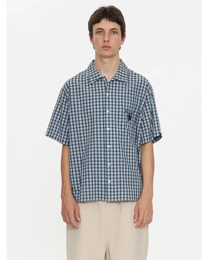 WORSHIP - Satisfaction Short Sleeve Shirt - Dark Blue