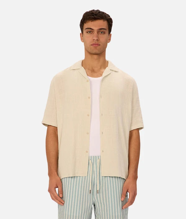 INDUSTRIE - The Seguro Short Sleeve Shirt - DUCK EGG