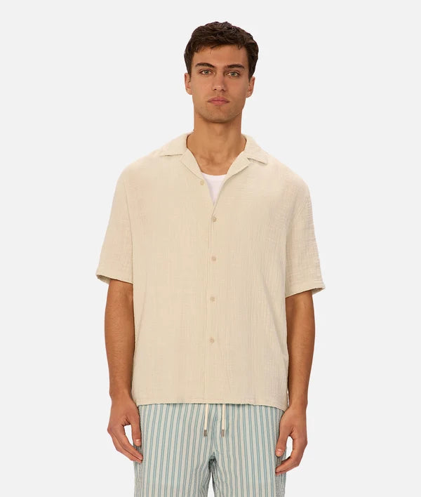 INDUSTRIE - The Seguro Short Sleeve Shirt - DUCK EGG