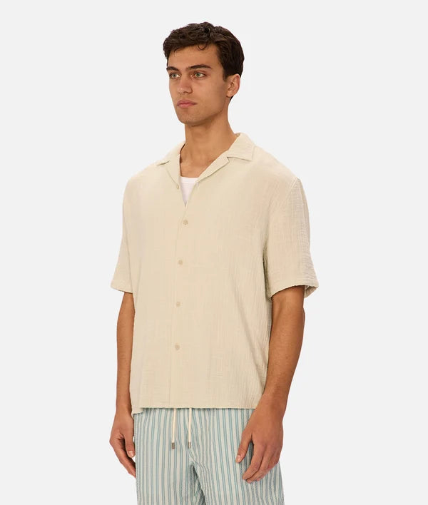 INDUSTRIE - The Seguro Short Sleeve Shirt - DUCK EGG