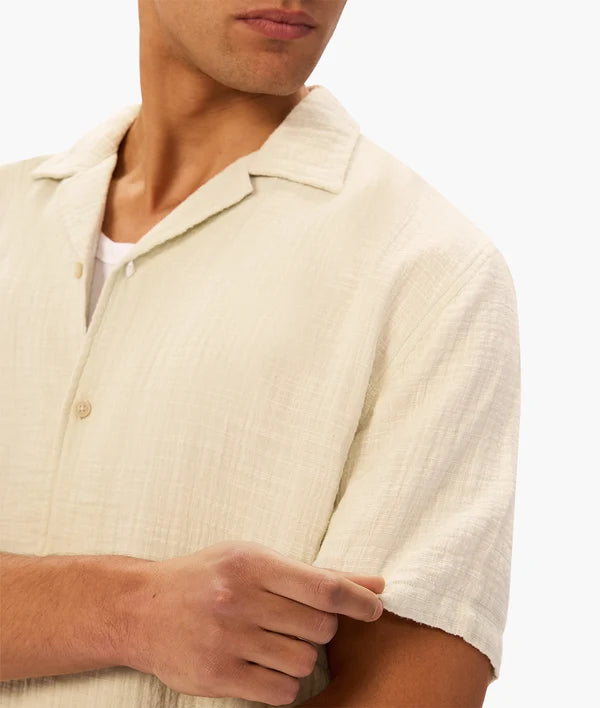 INDUSTRIE - The Seguro Short Sleeve Shirt - DUCK EGG
