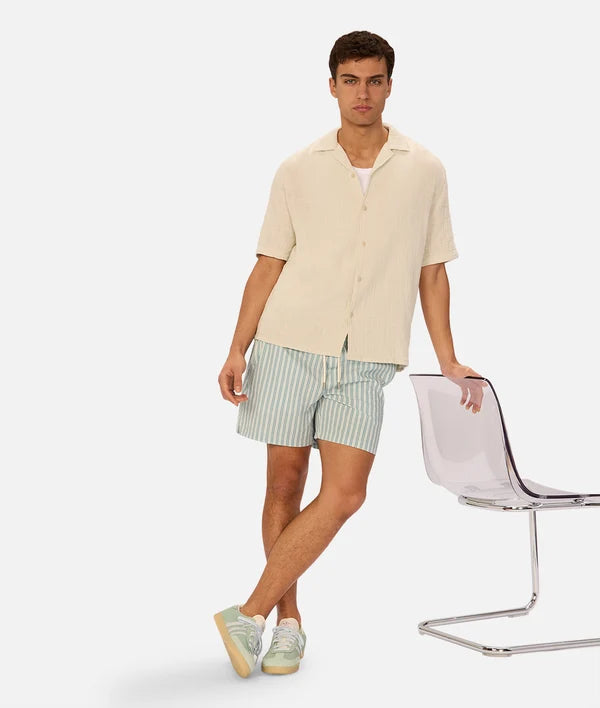 INDUSTRIE - The Seguro Short Sleeve Shirt - DUCK EGG