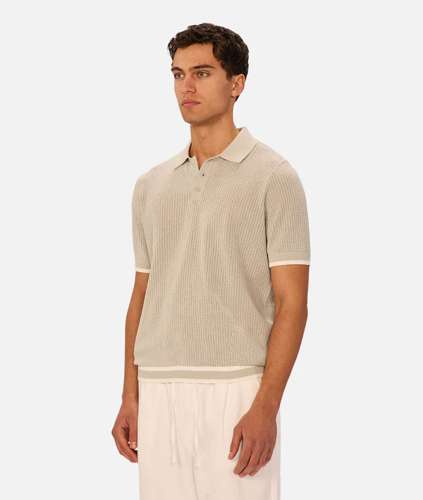 INDUSTRIE -  The Serrano Polo - Duck Egg/Chalk