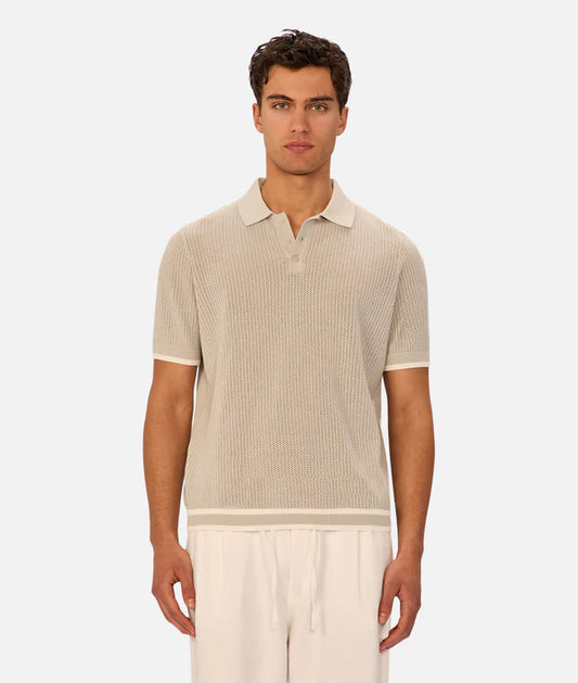 INDUSTRIE -  The Serrano Polo - Duck Egg/Chalk