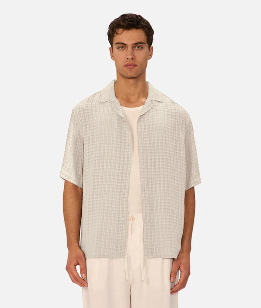 INDUSTRIE - The Siracusa Short Sleeve Shirt - Egg Shell