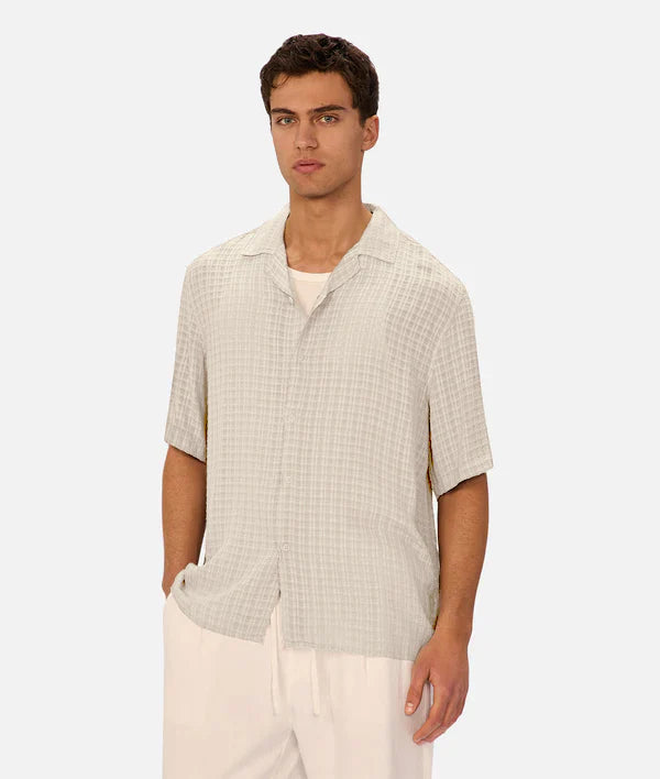 INDUSTRIE - The Siracusa Short Sleeve Shirt - Egg Shell