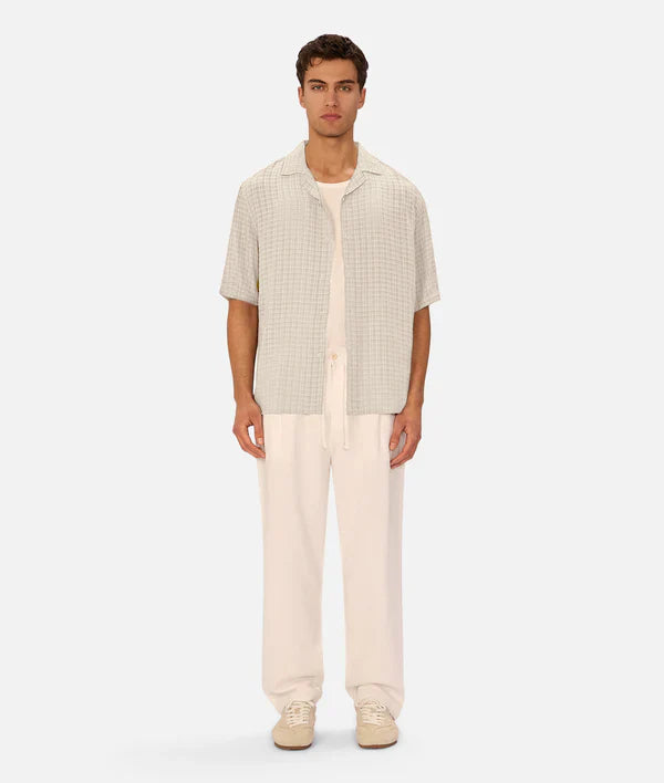 INDUSTRIE - The Siracusa Short Sleeve Shirt - Egg Shell