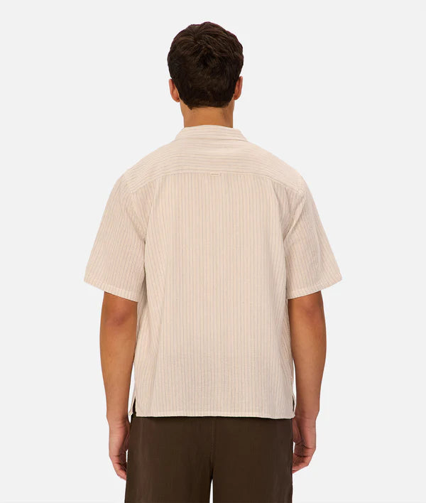 INDUSTRIE -  The Frescati Short Sleeve Shirt - Off White / Blue / Grey