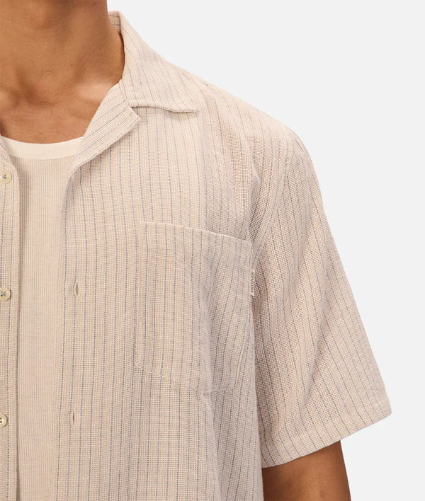 INDUSTRIE -  The Frescati Short Sleeve Shirt - Off White / Blue / Grey