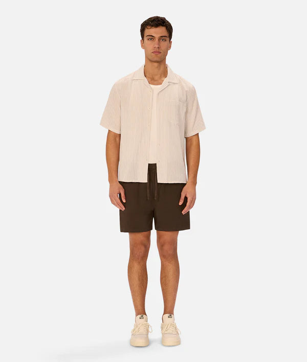 INDUSTRIE -  The Frescati Short Sleeve Shirt - Off White / Blue / Grey