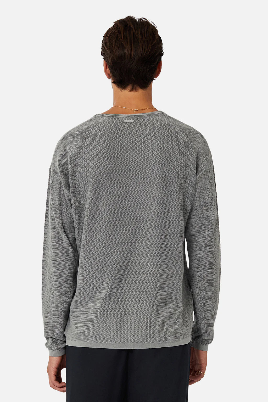 INDUSTRIE - THE WASHED ARIES KNIT - OD STEEL