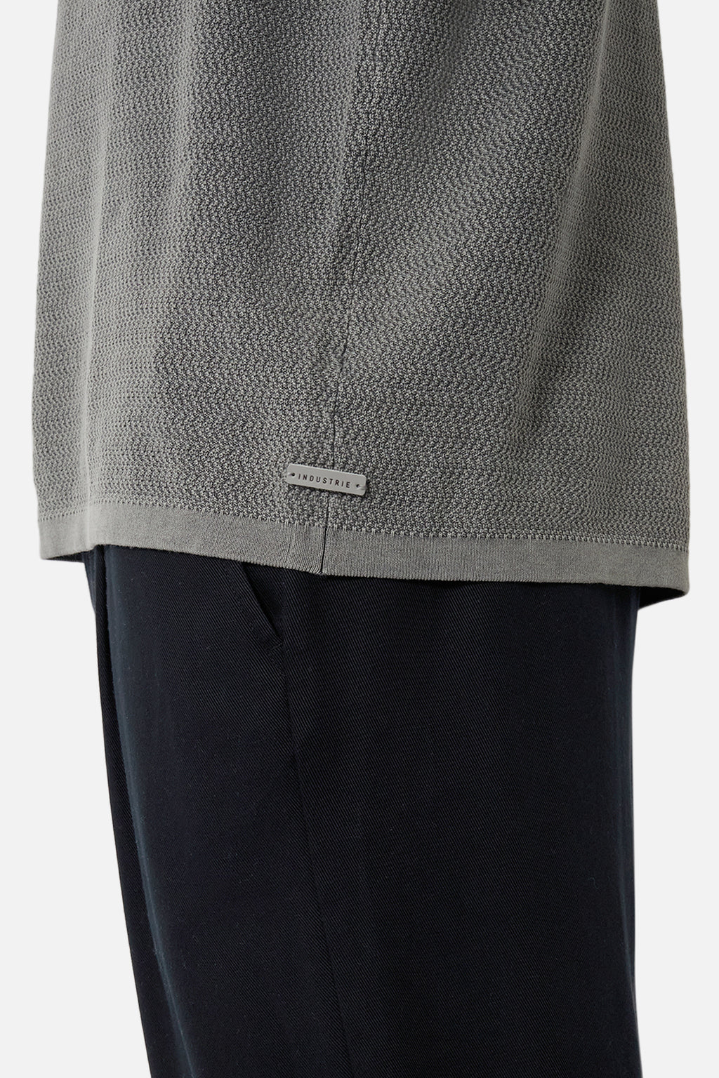 INDUSTRIE - THE WASHED ARIES KNIT - OD STEEL