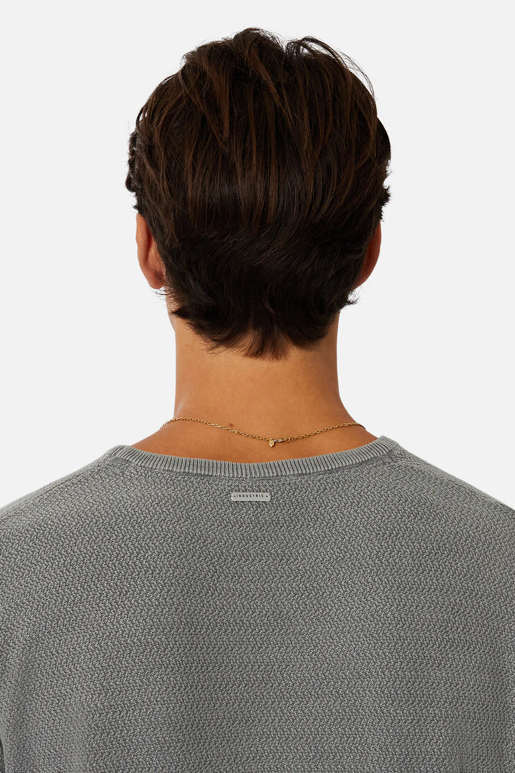INDUSTRIE - THE WASHED ARIES KNIT - OD STEEL