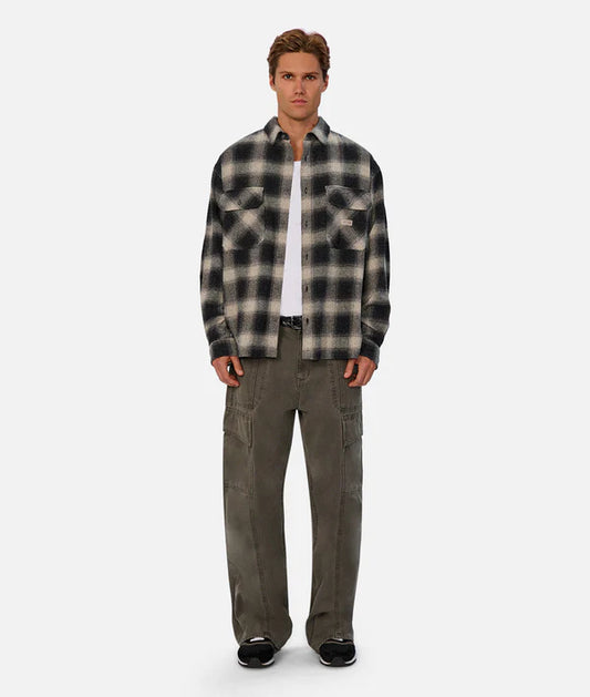 INDUSTRIE - The Alameda L/S Shirt - Charcoal Grey