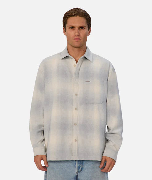 INDUSTRIE - The Highland L/S Shirt - Grey Combo