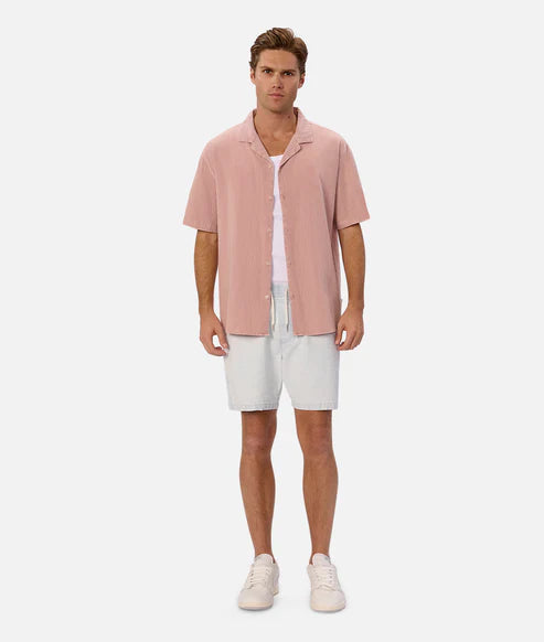 INDUSTRIE -  The Washed Magna S/S Shirt - MUSK 24