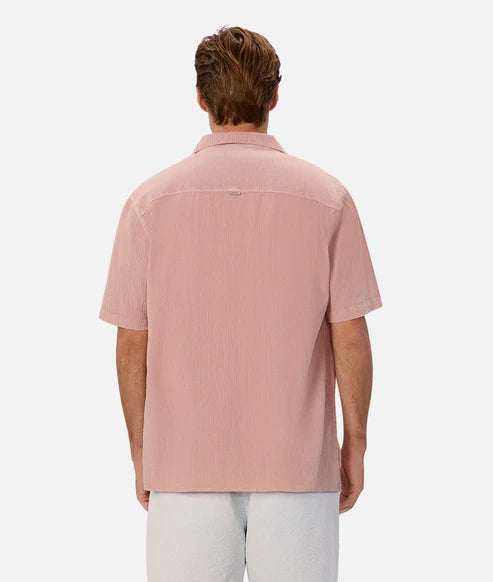 INDUSTRIE -  The Washed Magna S/S Shirt - MUSK 24