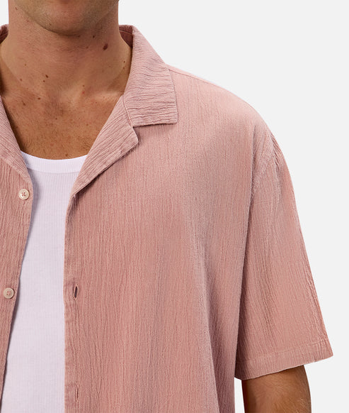 INDUSTRIE -  The Washed Magna S/S Shirt - MUSK 24