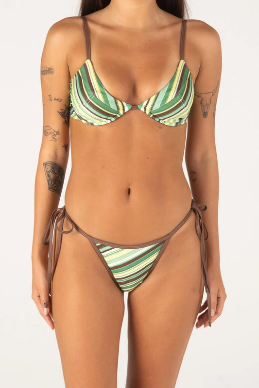 INNER RELM - Cheekygal Bottoms - GREEN STRIPE