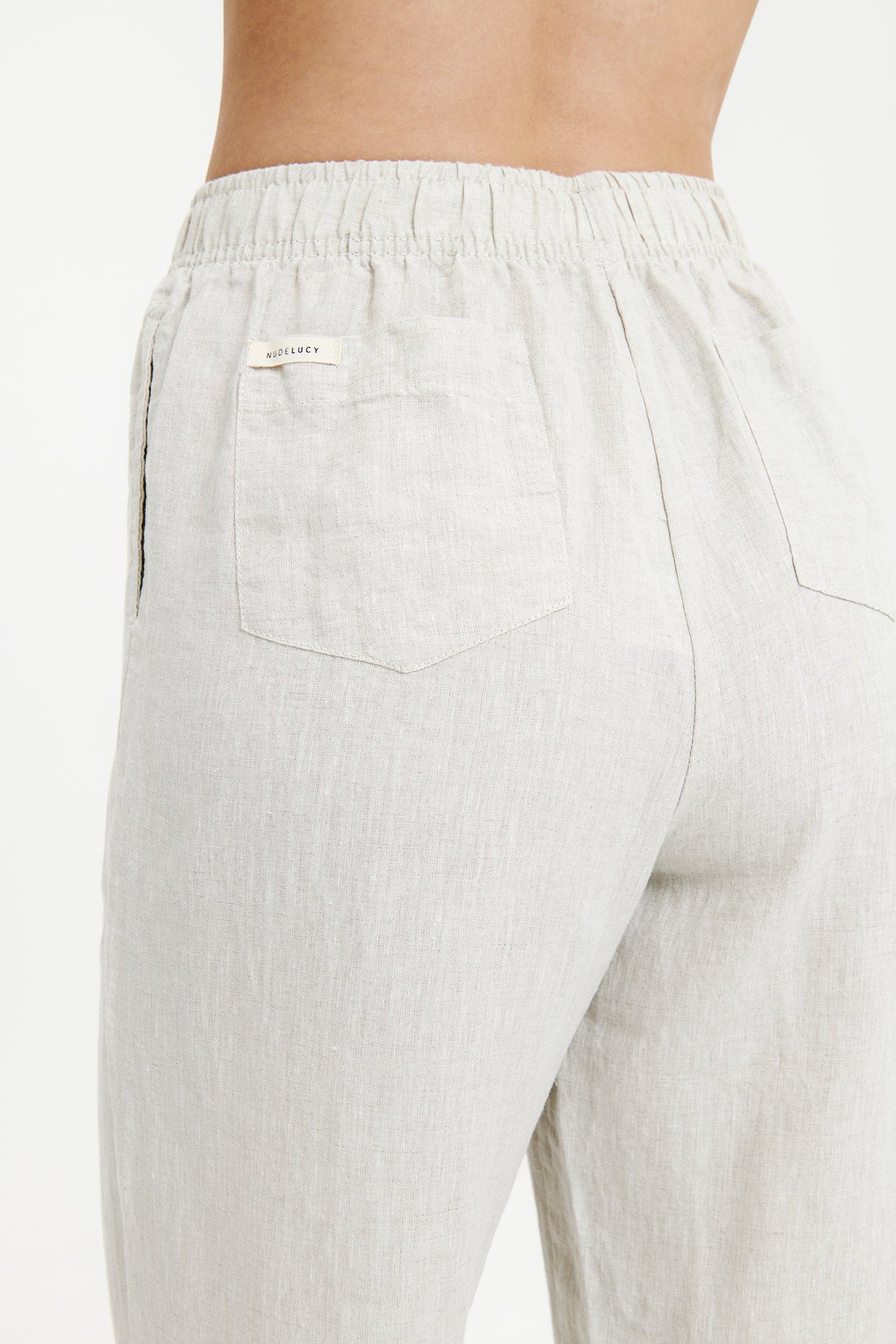 NUDE LUCY -  Lounge Linen Pant - NATURAL