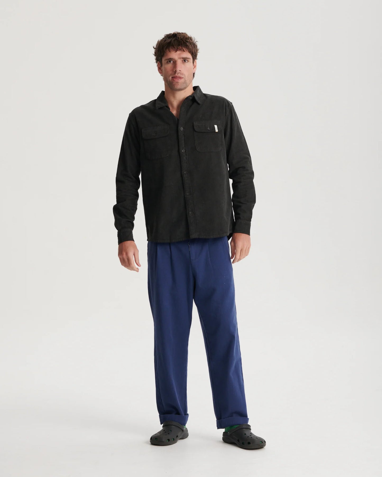 THE CRITICAL SLIDE SOCIETY - Lazy Boy LS Cord Shirt - PHANTOM