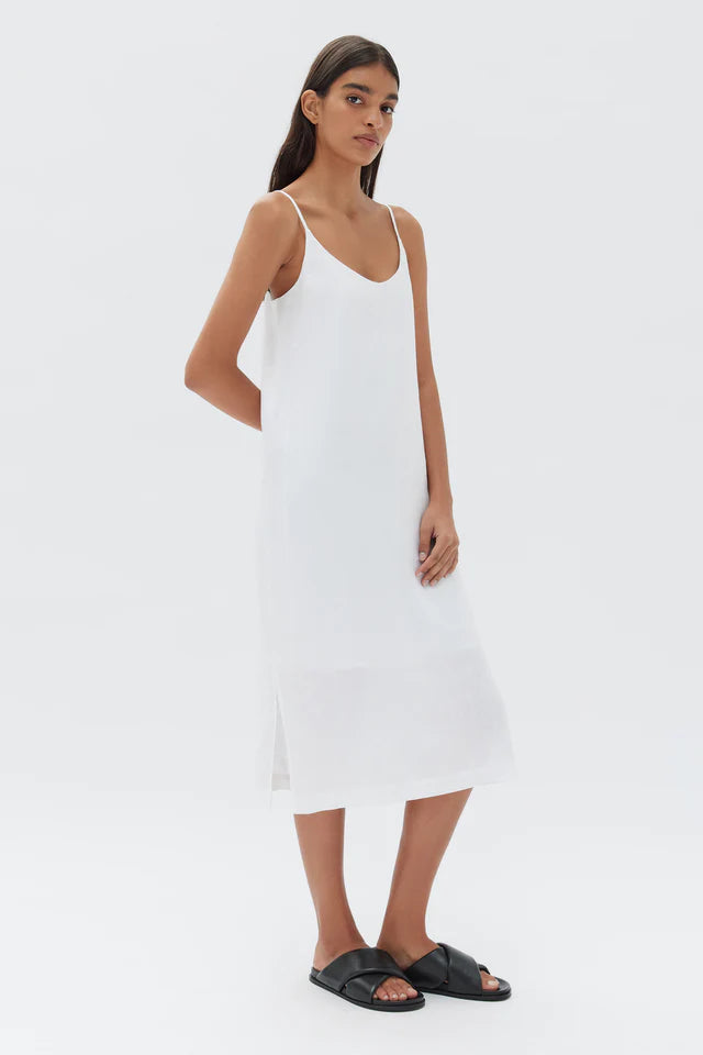 ASSEMBLY LABEL - Linen Slip Dress - White