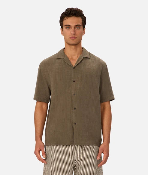 INDUSTRIE - The Seguro Short Sleeve Shirt - LEAF