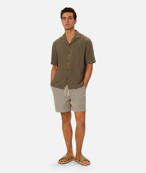 INDUSTRIE - The Seguro Short Sleeve Shirt - LEAF