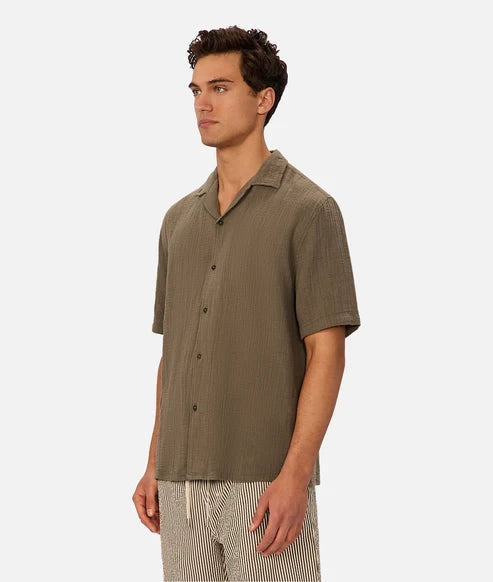INDUSTRIE - The Seguro Short Sleeve Shirt - LEAF