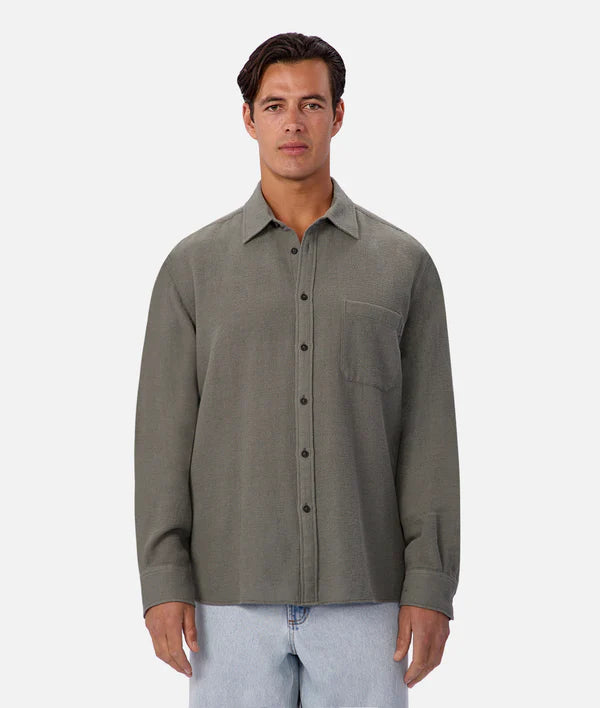 INDUSTRIE - The Marbella Long Sleeve Shirt - Everglade