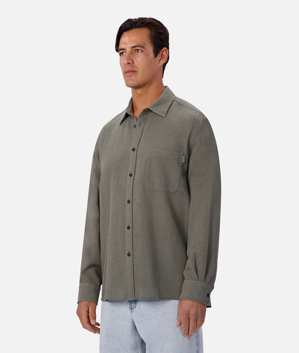 INDUSTRIE - The Marbella Long Sleeve Shirt - Everglade