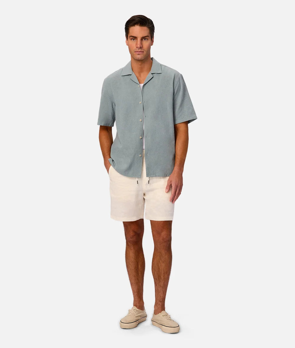 INDUSTRIE - The Check Marbella Short Sleeve Shirt - OPAL