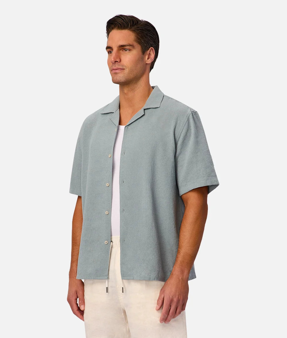 INDUSTRIE - The Check Marbella Short Sleeve Shirt - OPAL