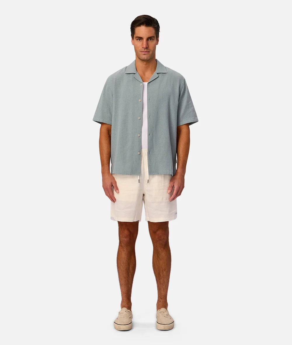 INDUSTRIE - The Check Marbella Short Sleeve Shirt - OPAL